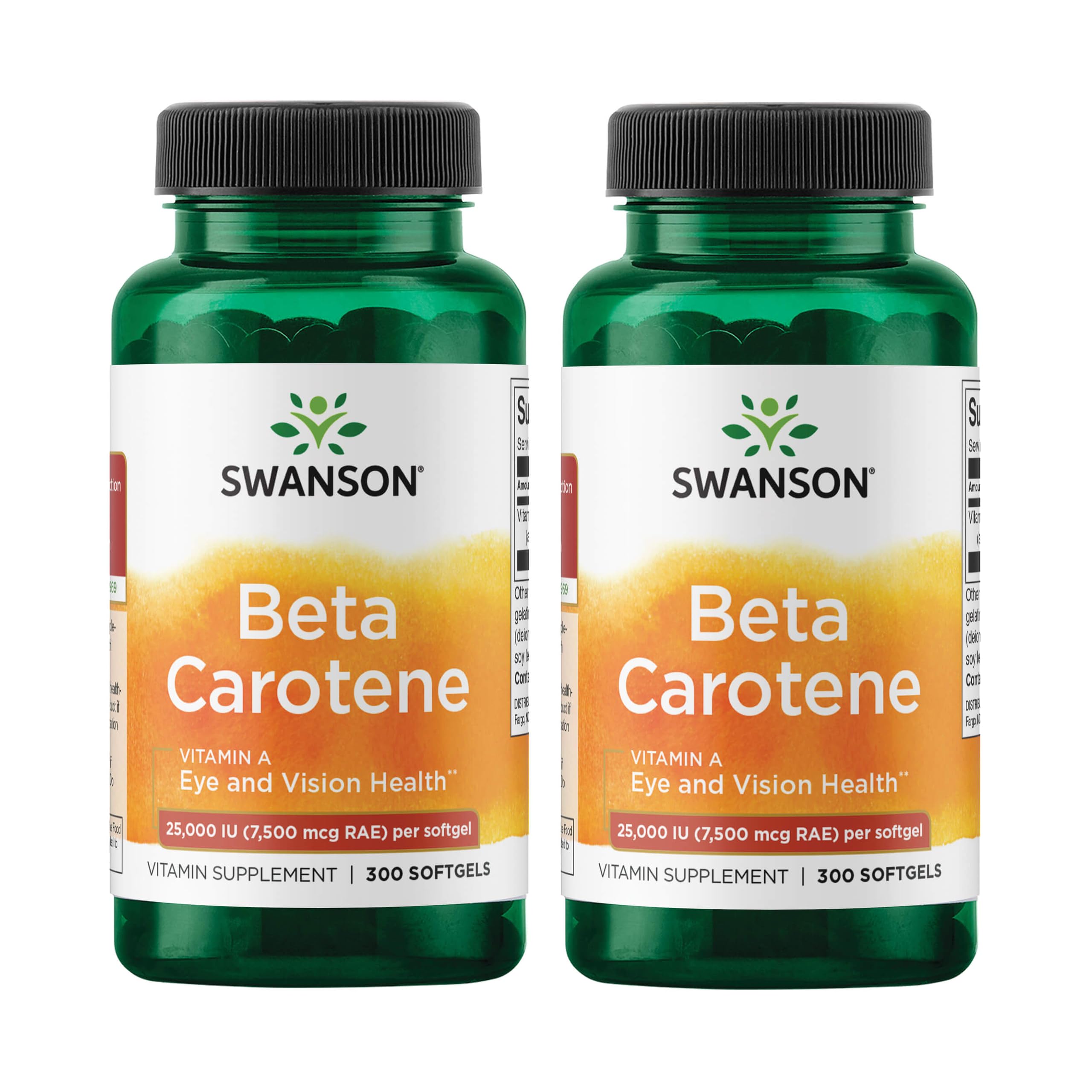 Swanson Beta-Carotene eye health softgels support vision and antioxidant defense.