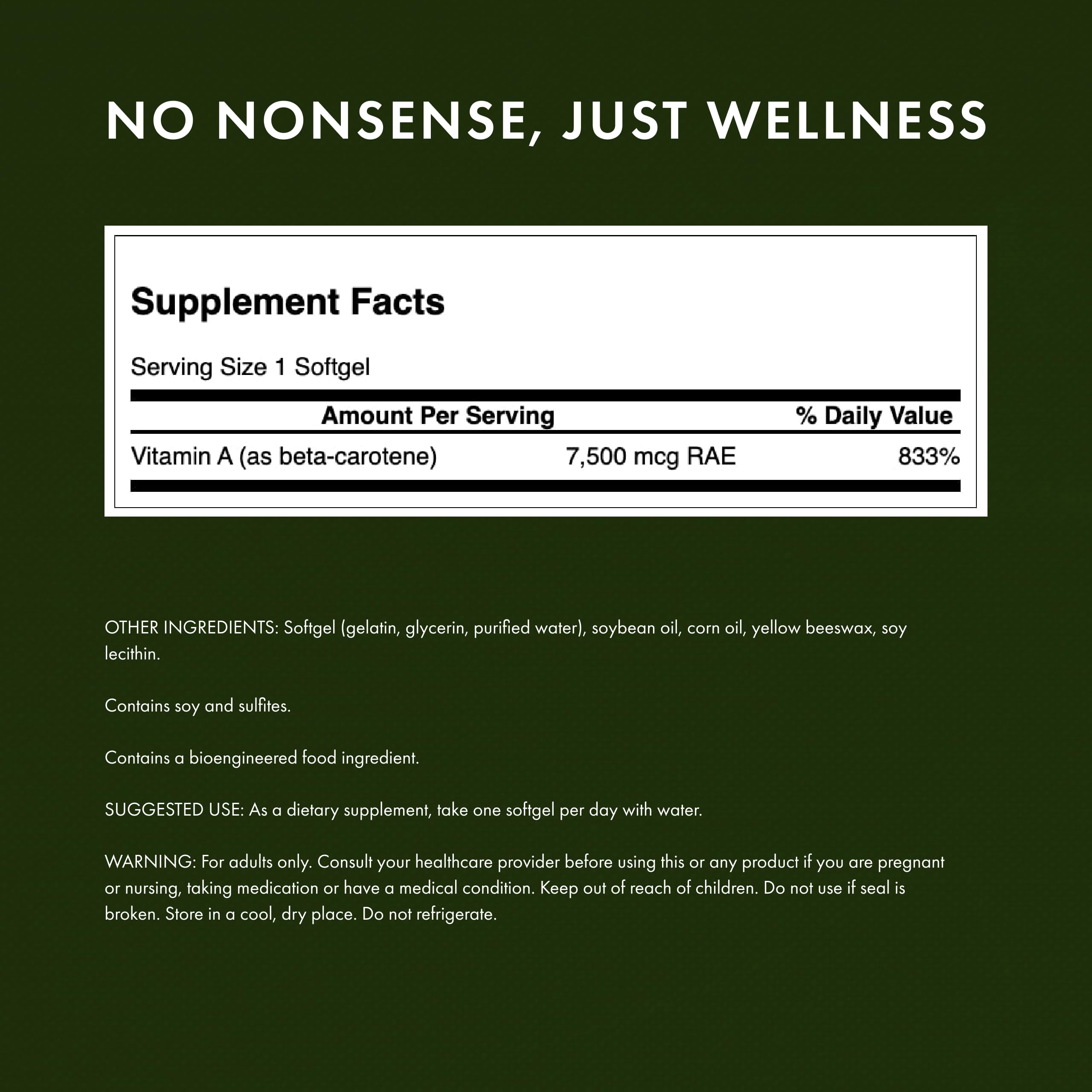 Swanson Beta-Carotene immune support bottle emphasizes immune health potential.