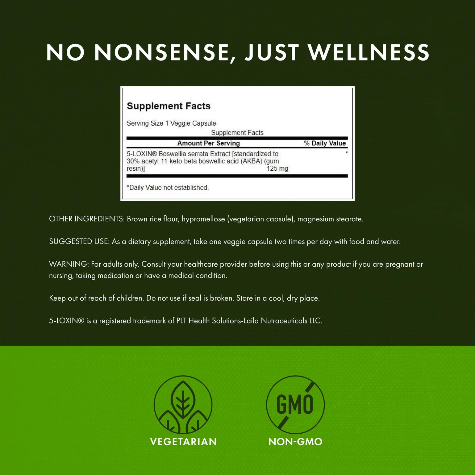 Swanson Boswellia Serrata extract label detail emphasizes two-pack value.