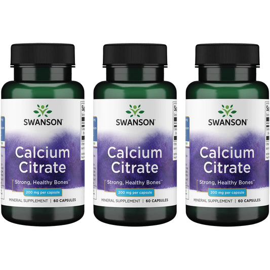 Swanson Calcium Citrate 200 mg bottle for bone health and easy absorption