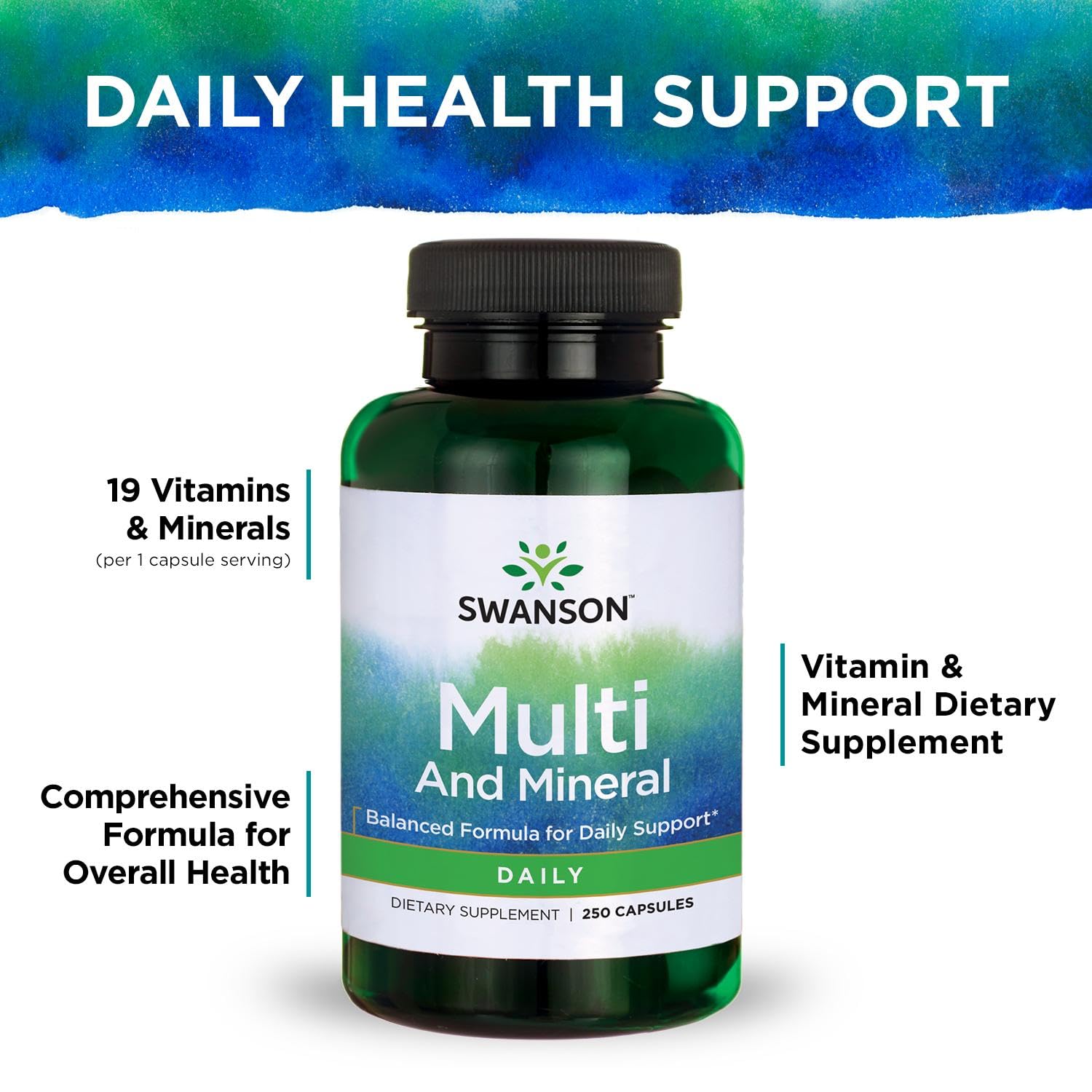 Swanson capsules in hand ready to take as part of daily wellness.