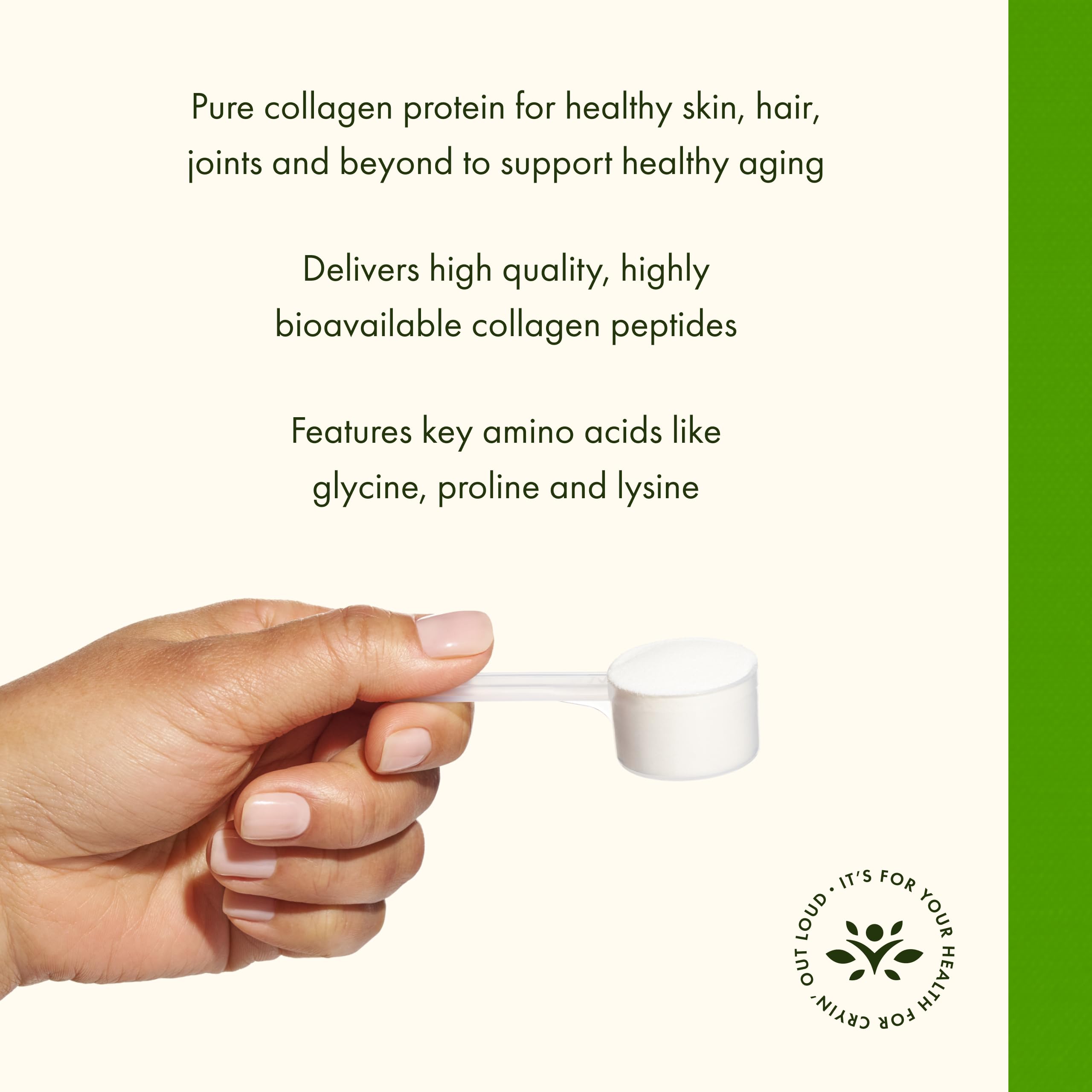 Swanson collagen hydrolysate powder being stirred into coffee for a smooth boost.