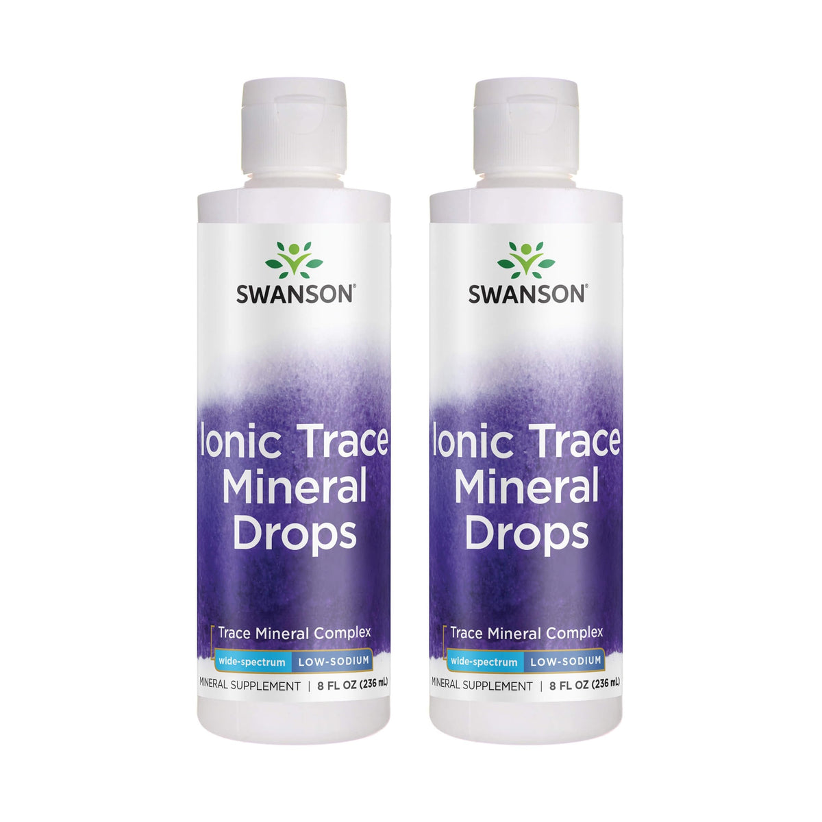 Swanson Concentrace trace mineral drops bottle shown for daily hydration and mineral support.