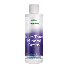 Swanson Concentrace trace mineral drops bottle highlights complete mineral complex for hydration