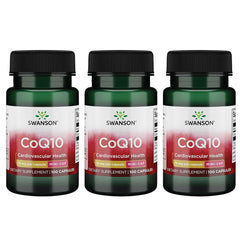 Swanson CoQ10 Mini Cap bottle shows a 10 mg dose for daily wellness.