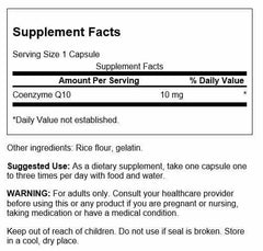 Swanson CoQ10 mini-cap capsules are easy to swallow for daily use.