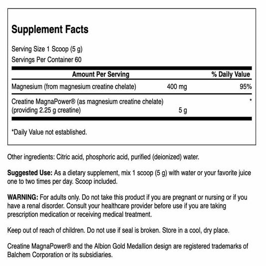 Swanson Creatine MagnaPower scoop shows easy powder serving for daily supplementation