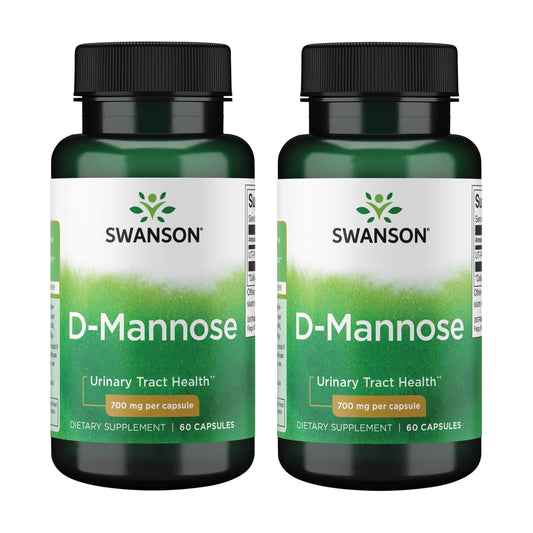 Swanson D-Mannose 700 mg capsules bottle front for bladder health support.