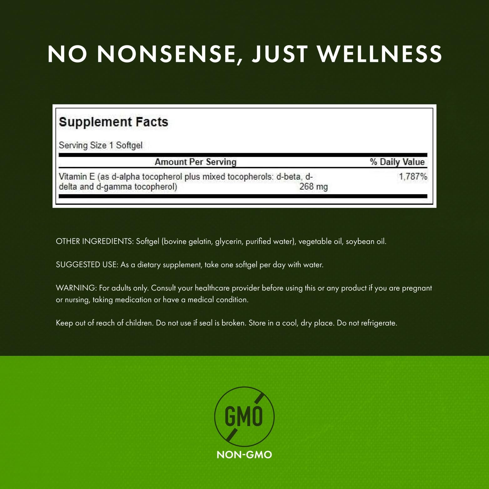 Swanson E-400 D-alpha tocopherol capsules close-up for heart-supportive antioxidant use.