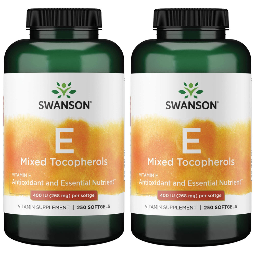 Swanson E-400 tocopherols bottle front for antioxidant support