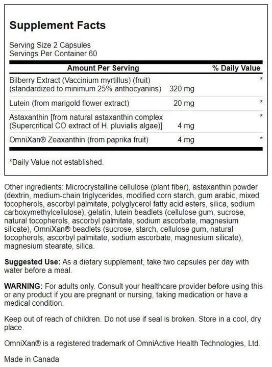 Swanson EyesAlive capsules close-up showing convenient daily eye supplementation