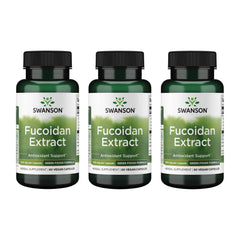 Swanson Fucoidan extract bottle front displaying 60 veggie capsules for immune support