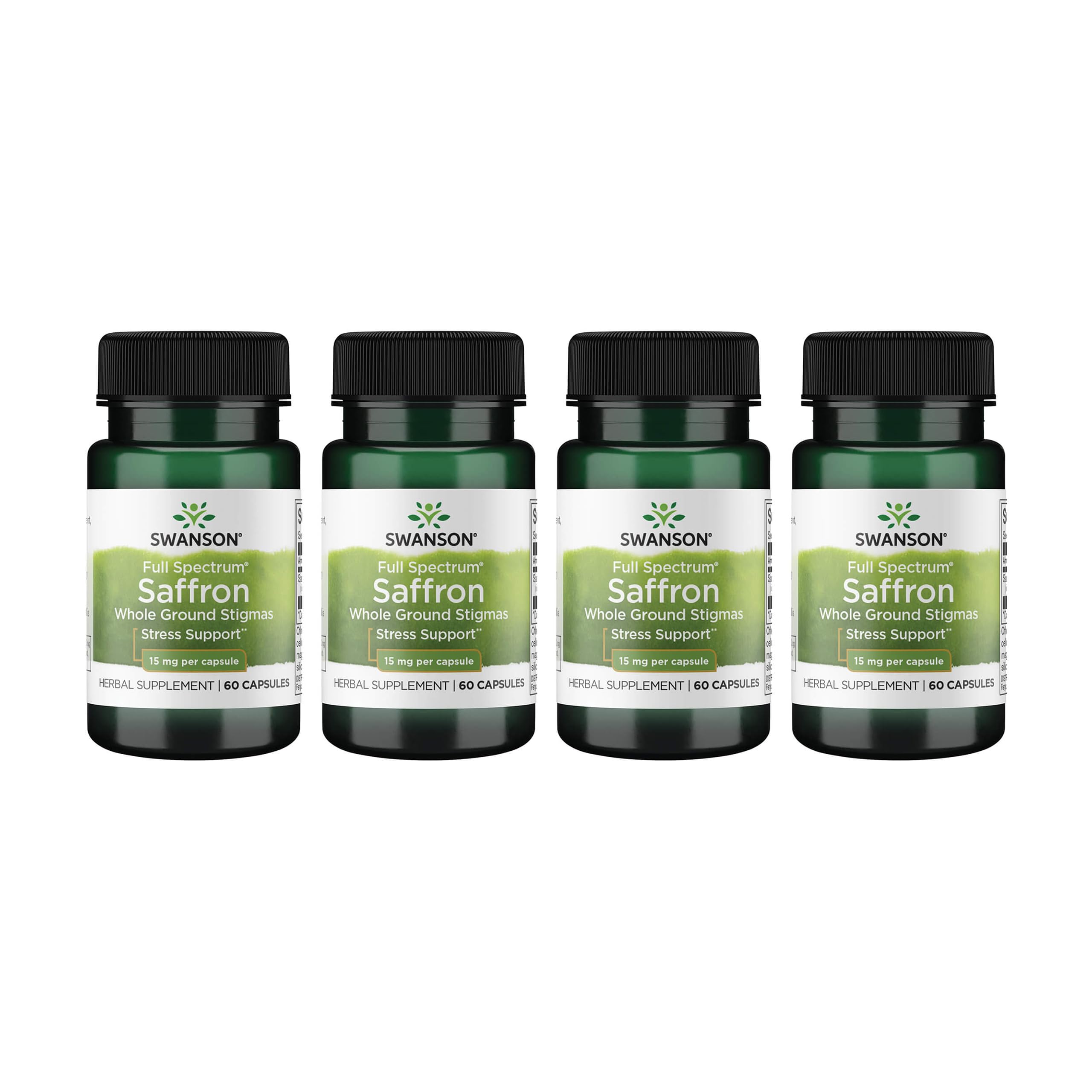 Swanson Full Spectrum Saffron bottle with whole stigmas for mood support
