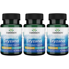 Swanson Gamma Oryzanol rice bran capsules bottle, antioxidant support