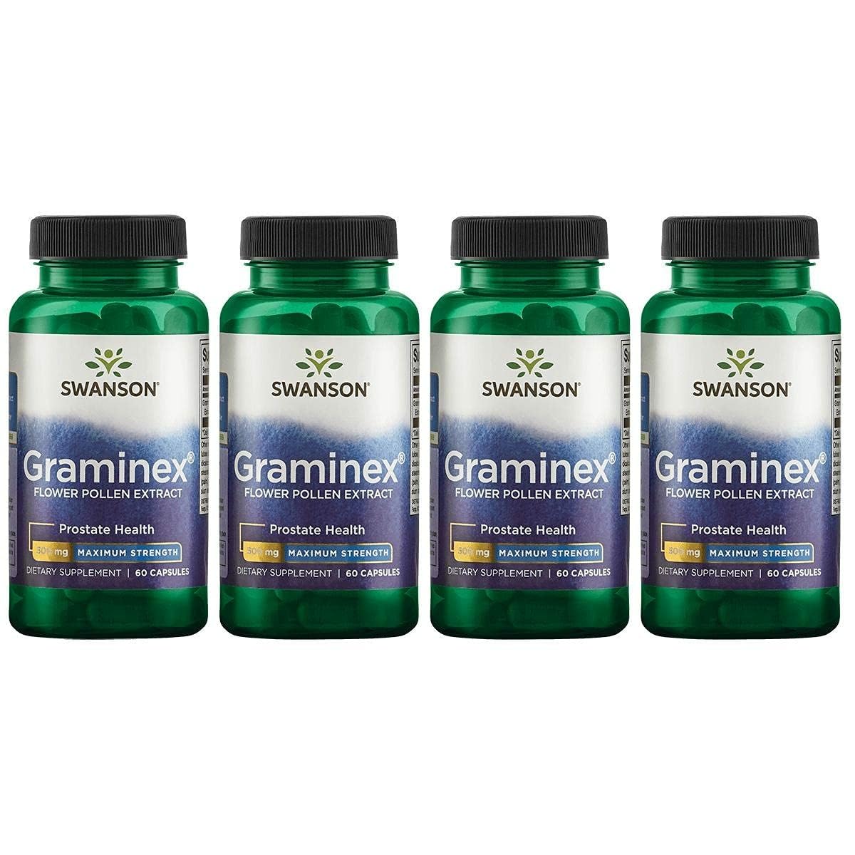 Swanson Graminex flower pollen extract bottle for prostate support.