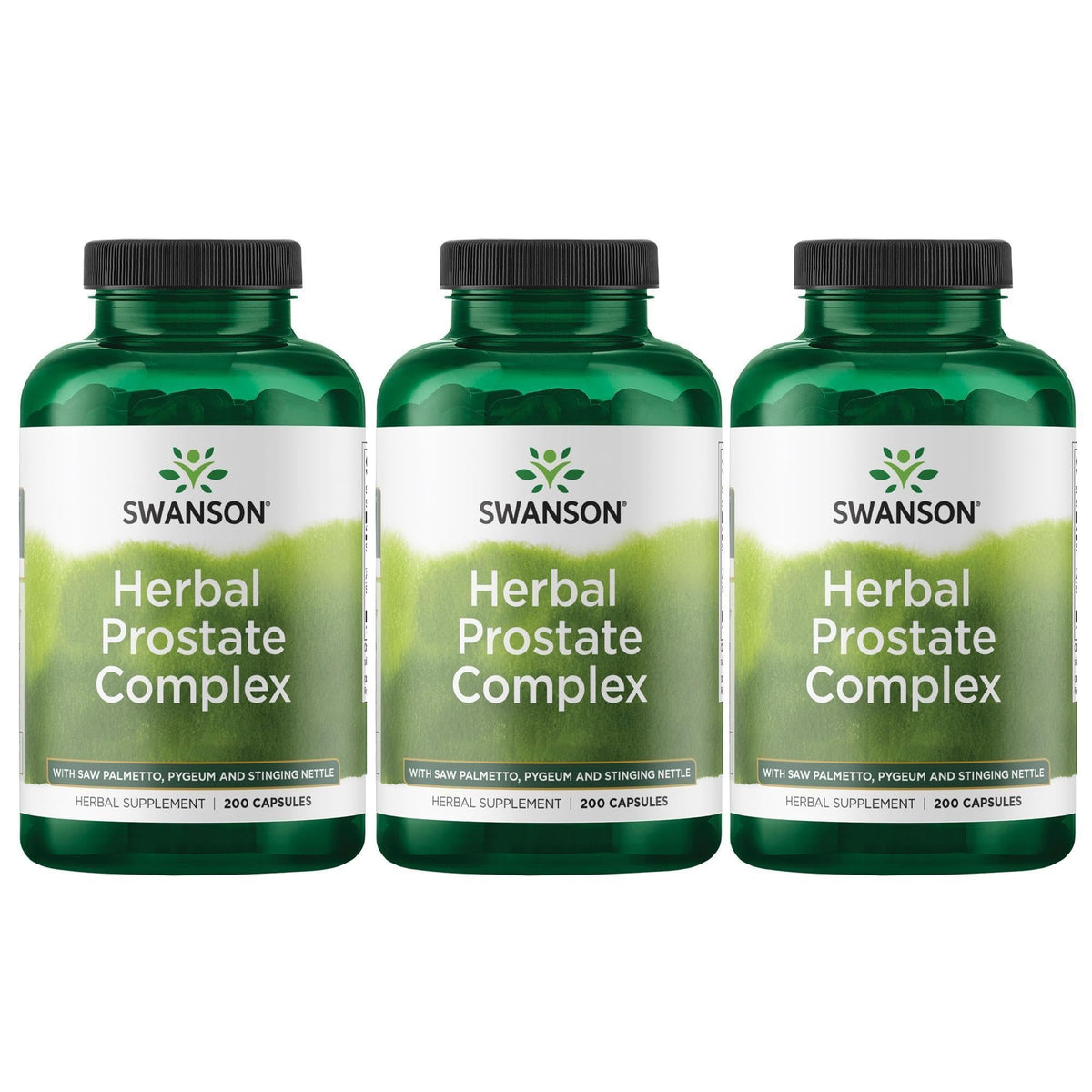 Swanson Herbal Prostate Complex bottle front with capsules for daily support
