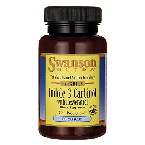 Swanson Indole-3-Carbinol with Resveratrol packaging showcases a 3-pack option.