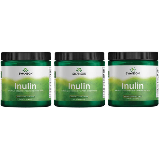 Swanson Inulin bottle pour showing prebiotic fiber for gut health