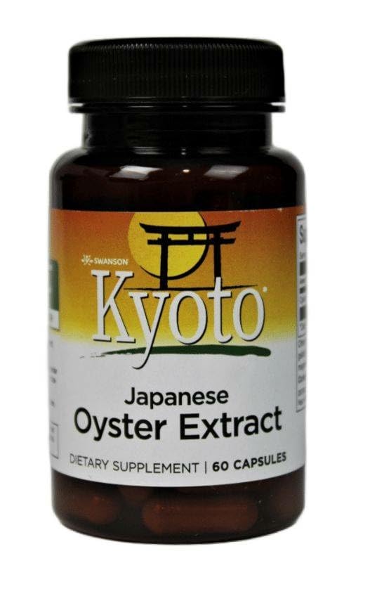 Swanson Kyoto Oyster Extract label close-up highlighting ingredients.