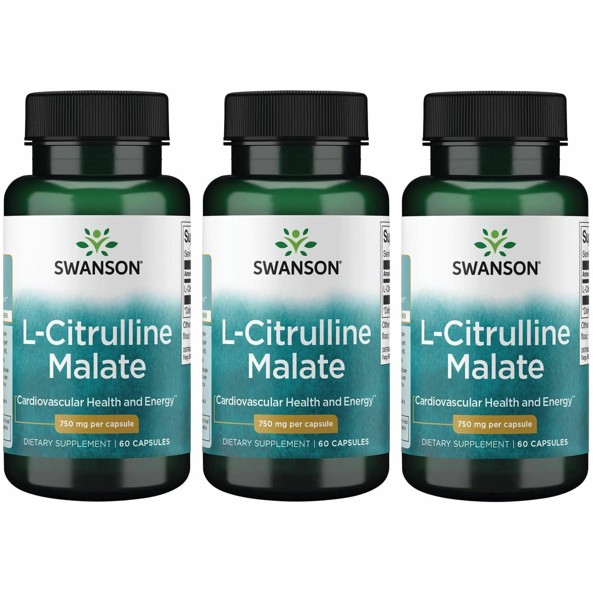 Swanson L-Citrulline Malate bottle for daily energy support.