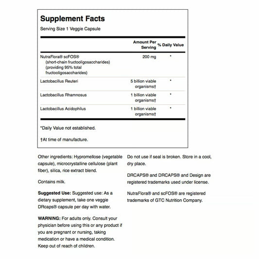 Swanson L. Reuteri Probiotic Plus capsules with 7B CFU promote daily digestive balance