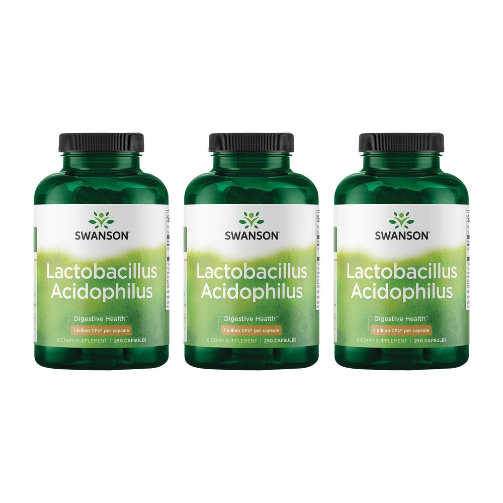 Swanson Lactobacillus Acidophilus bottle front view supports daily digestive comfort.