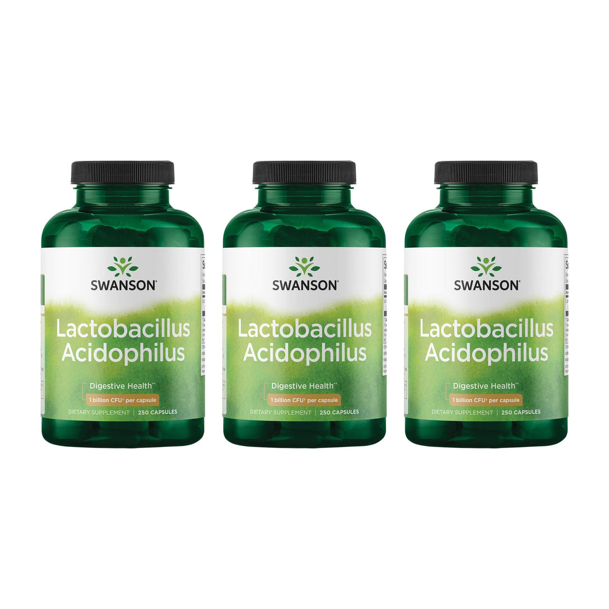 Swanson Lactobacillus Acidophilus bottle front view supports daily digestive comfort.