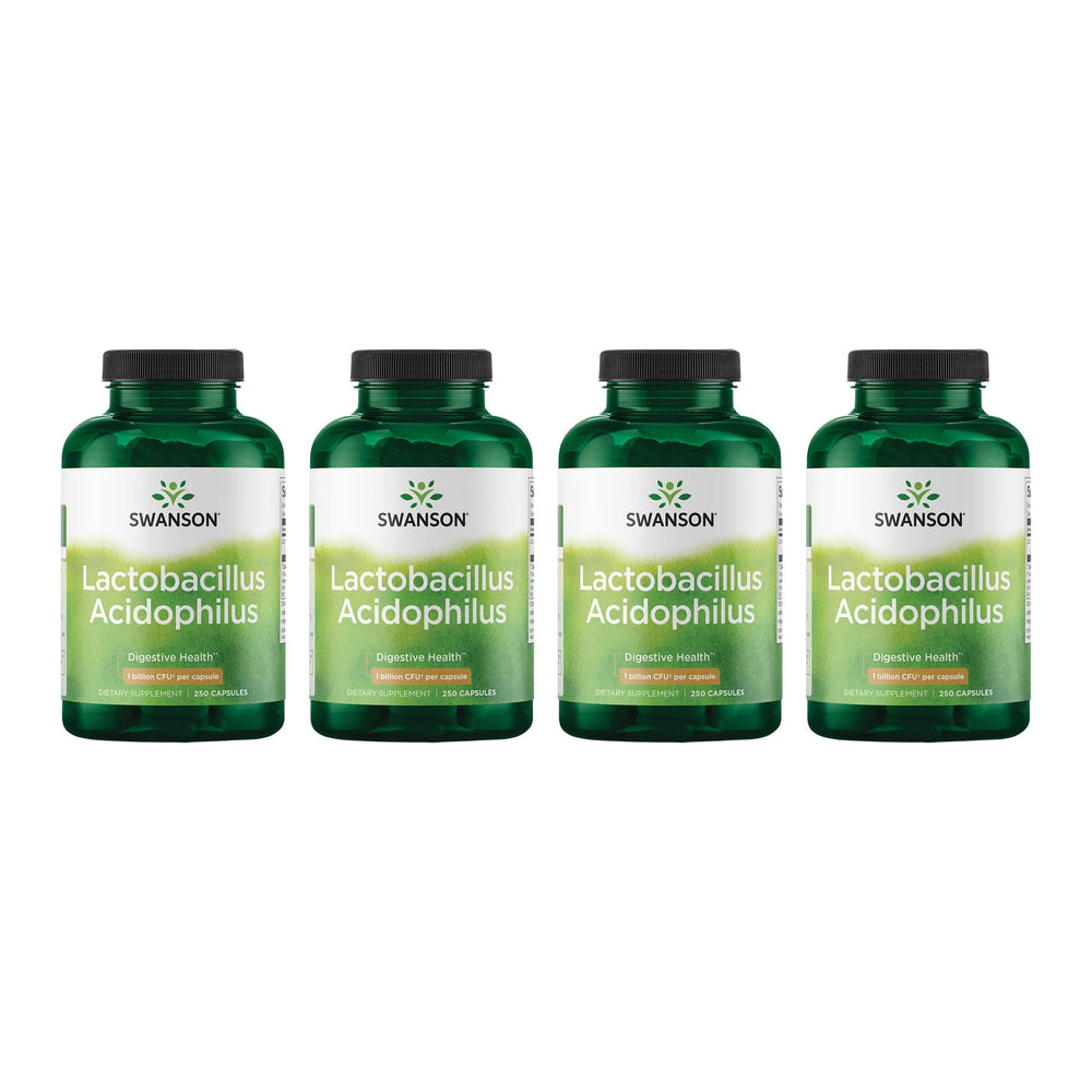 Swanson Lactobacillus Acidophilus bottle front with 1B CFU for daily digestive support.