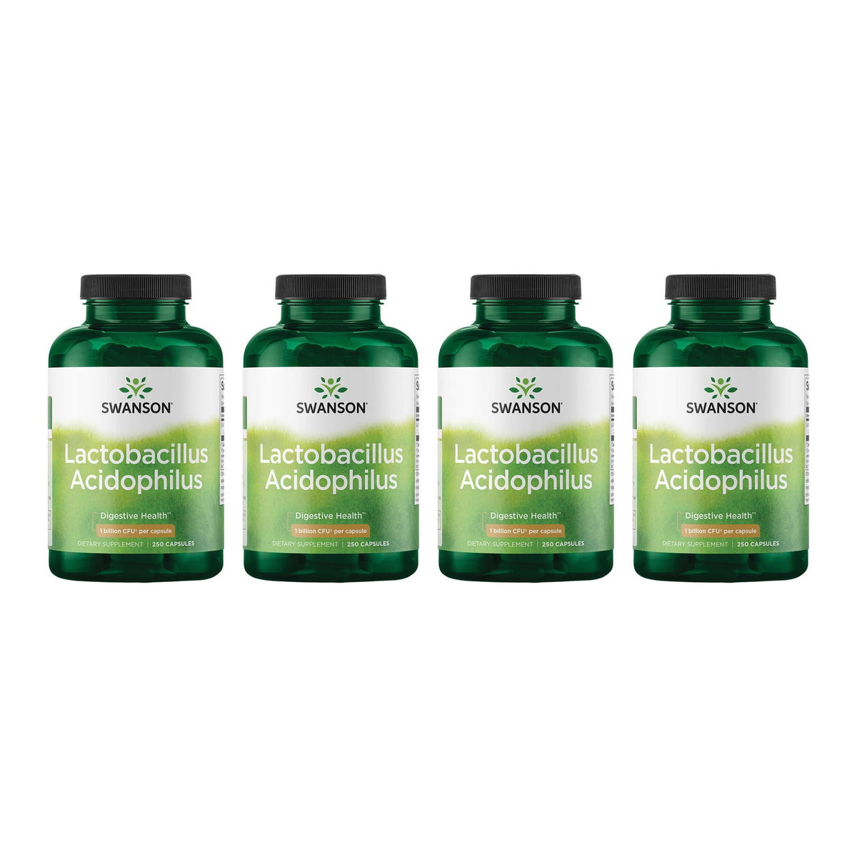 Swanson Lactobacillus Acidophilus bottle front with 1B CFU for daily digestive support.