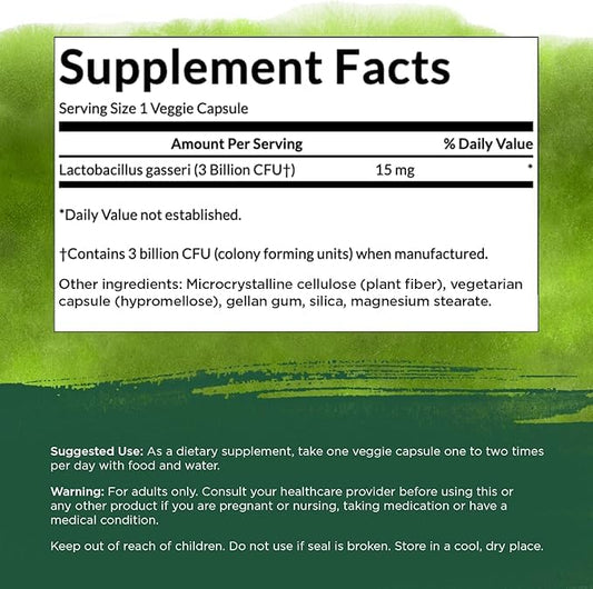 Swanson Lactobacillus Gasseri capsules close-up