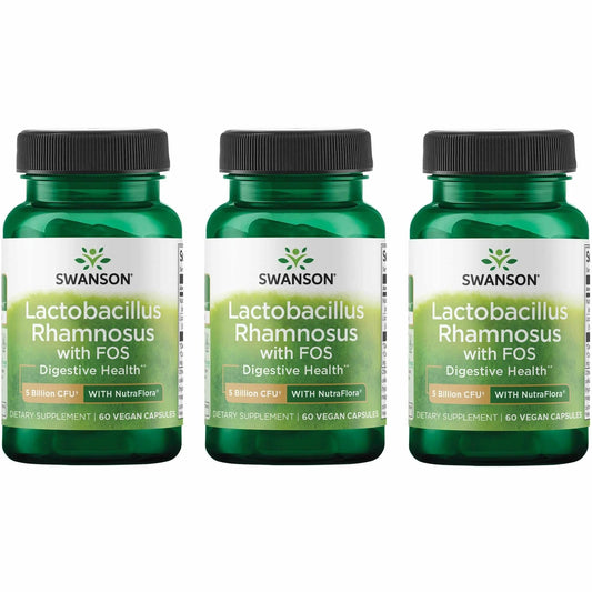 Swanson Lactobacillus Rhamnosus bottle for convenient daily digestive support.