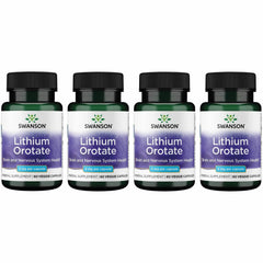 Swanson Lithium Orotate bottle with capsules for daily mood support