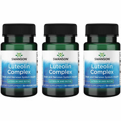 Swanson Luteolin Complex bottle front, supporting brain health and focus.