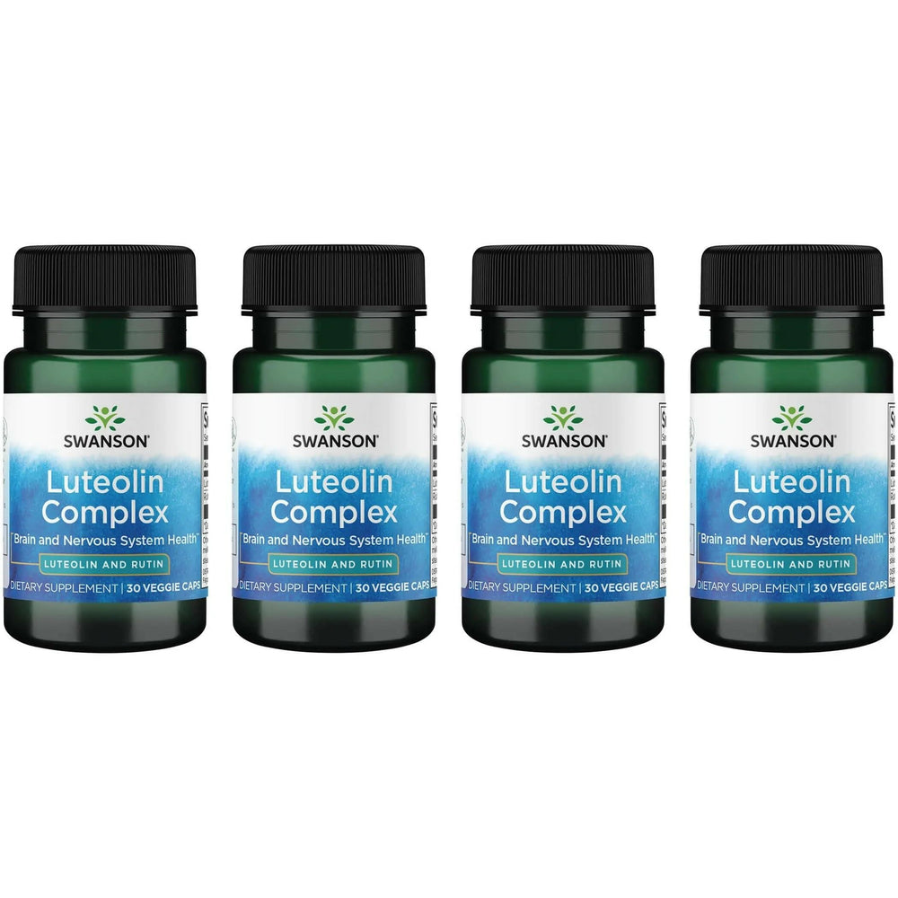 Swanson Luteolin Complex bottle highlighting the brain support blend and natural formulation
