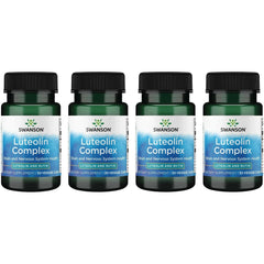 Swanson Luteolin Complex bottle highlighting the brain support blend and natural formulation