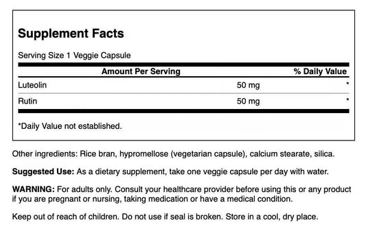 Swanson Luteolin Complex capsules prepared for daily cognitive wellness routine