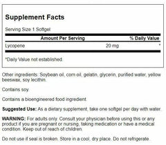 Swanson Lycopene softgels close-up highlighting daily wellness potential
