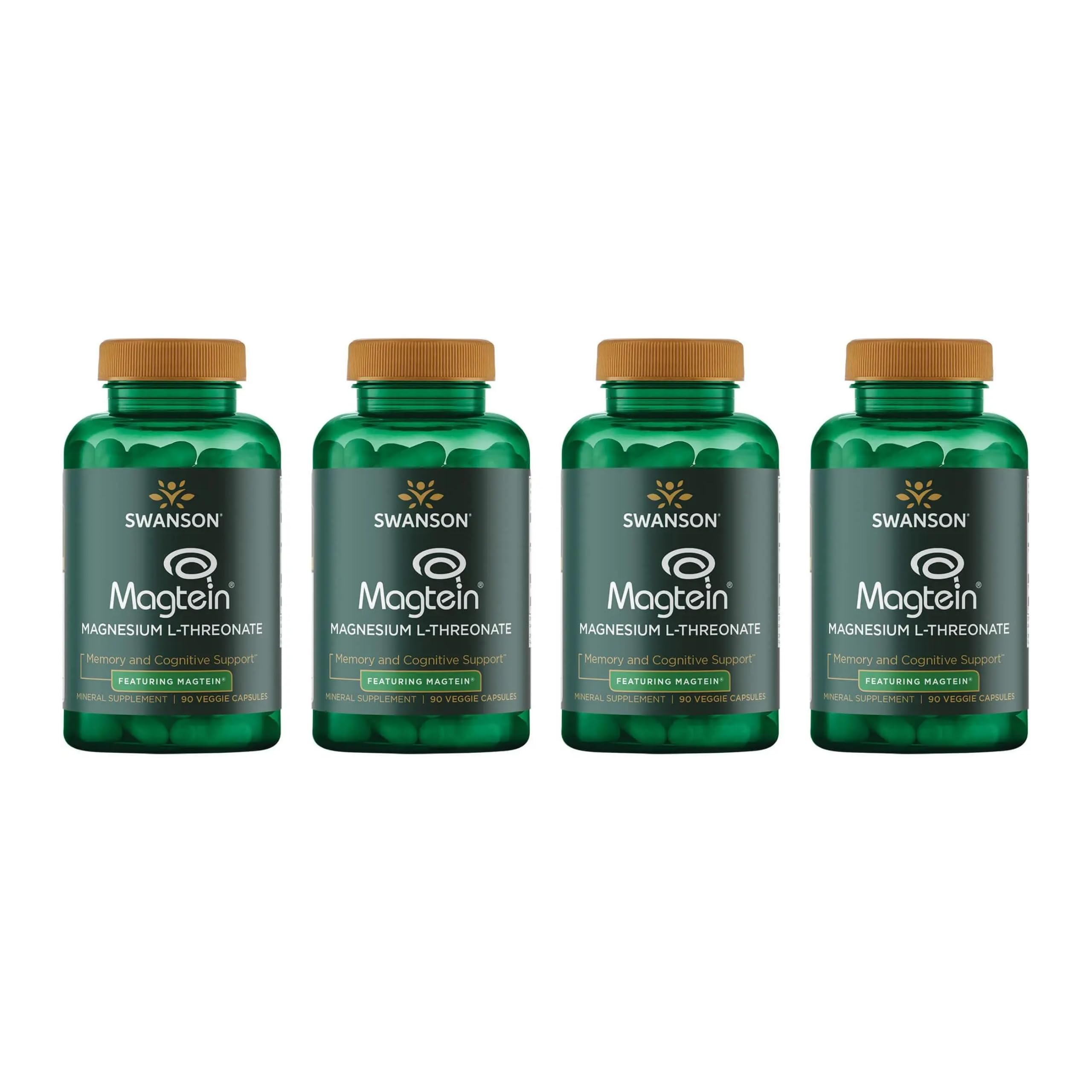 Swanson Magnesium L-Threonate bottle front displays a clear label for easy daily supplementation.