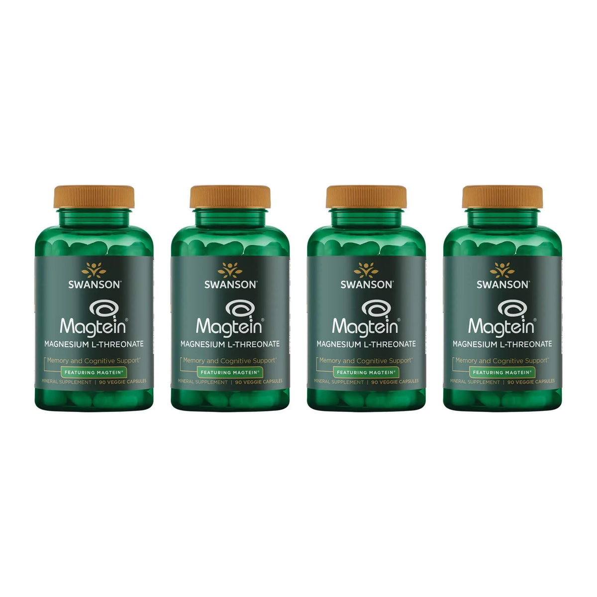 Swanson Magnesium L-Threonate bottle front displays a clear label for easy daily supplementation.