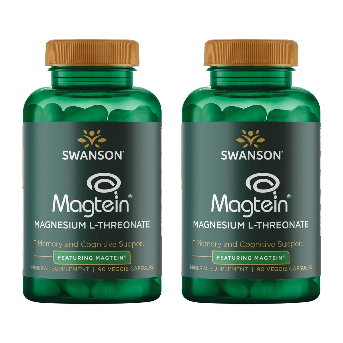 Swanson Magnesium L-Threonate bottle front promoting nervous system support.
