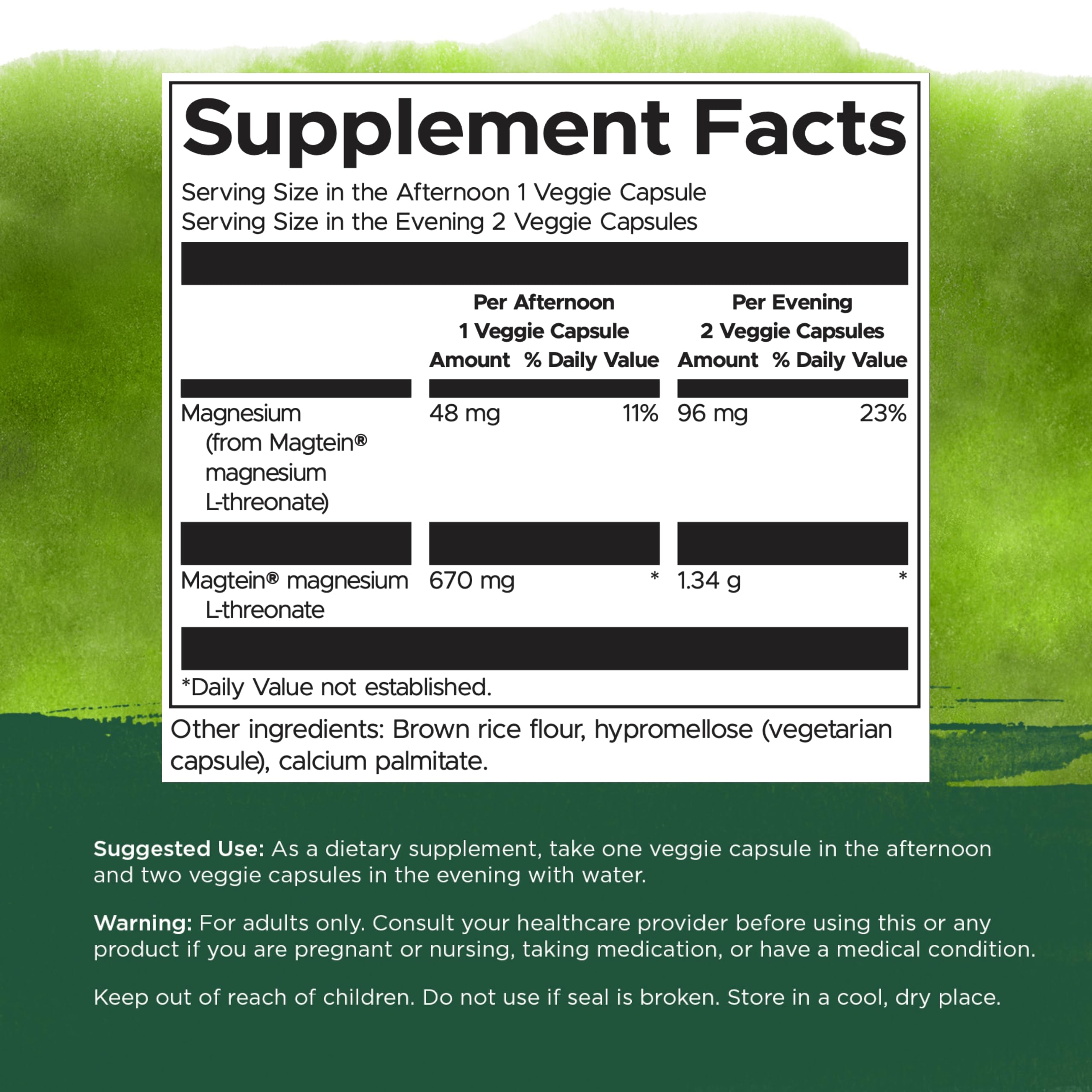 Swanson Magnesium L-Threonate bottle with glass of water suggests simple daily intake.