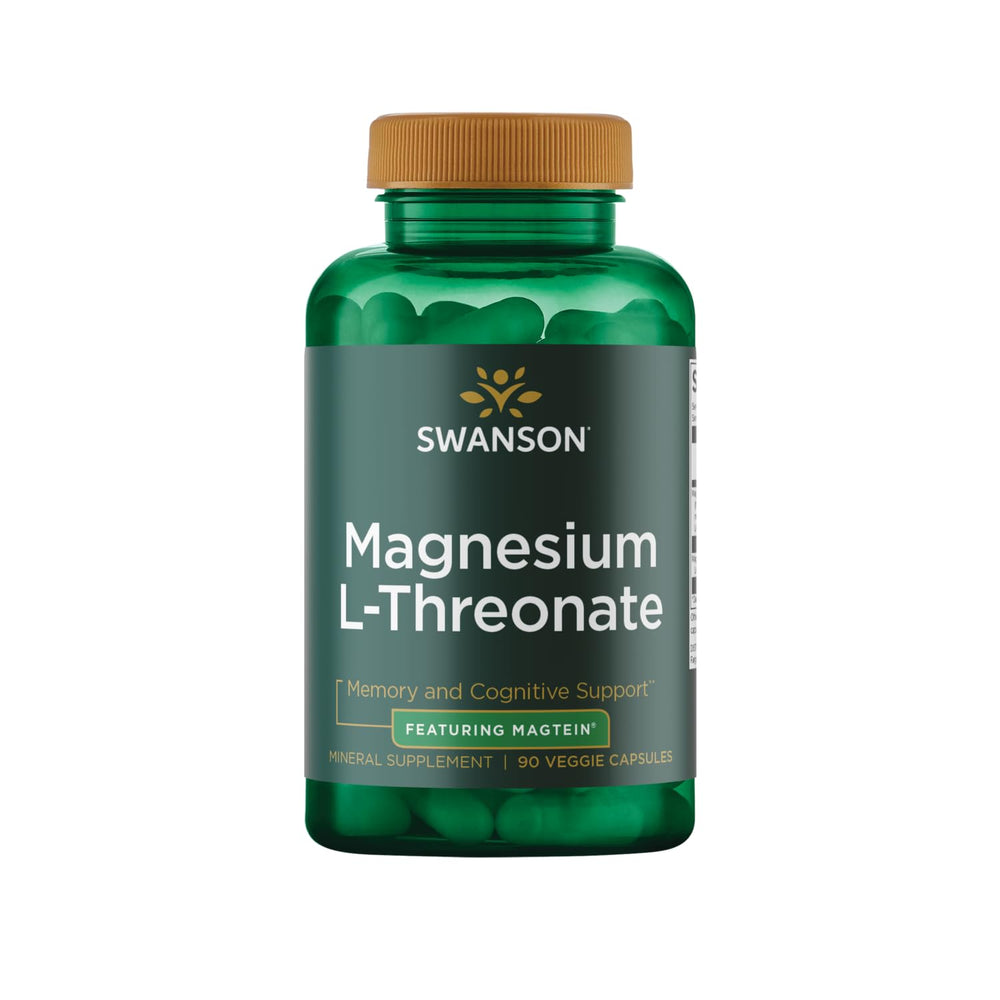 Swanson Magnesium L-Threonate bottle and capsules for daily nervous system support