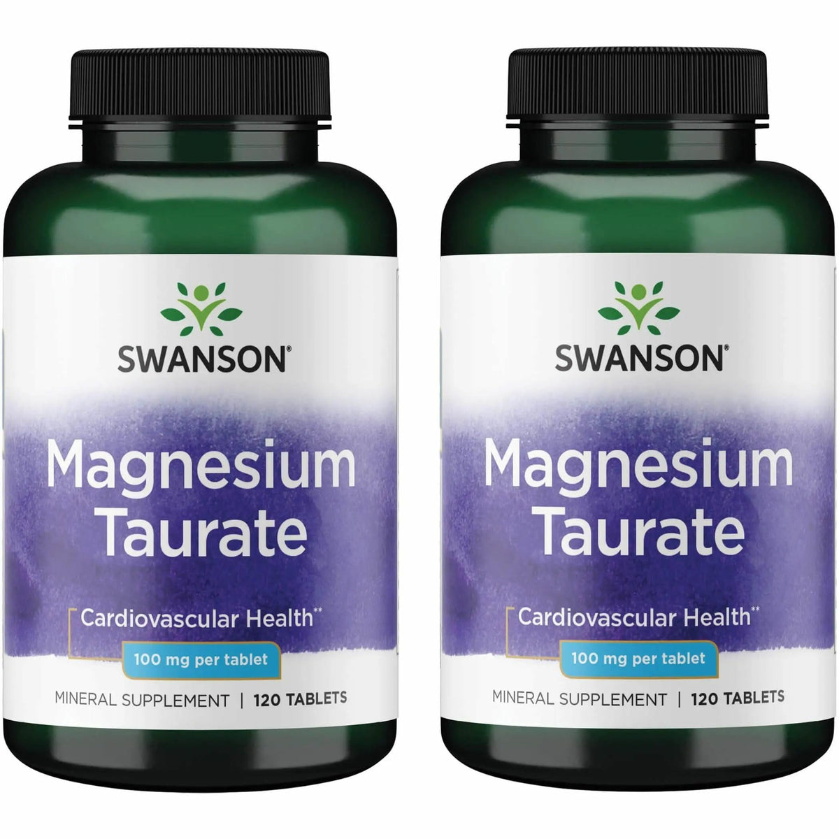 Swanson Magnesium Taurate bottle front showing trusted mineral supplement branding.