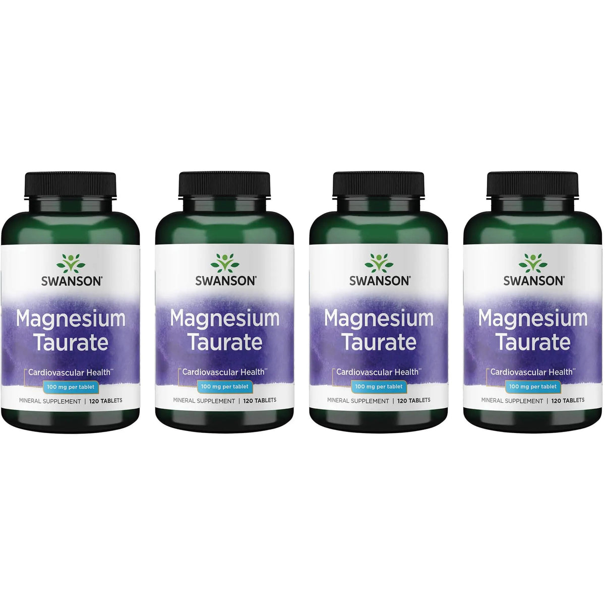 Swanson Magnesium Taurate bottle front, a trusted mineral supplement for daily wellness