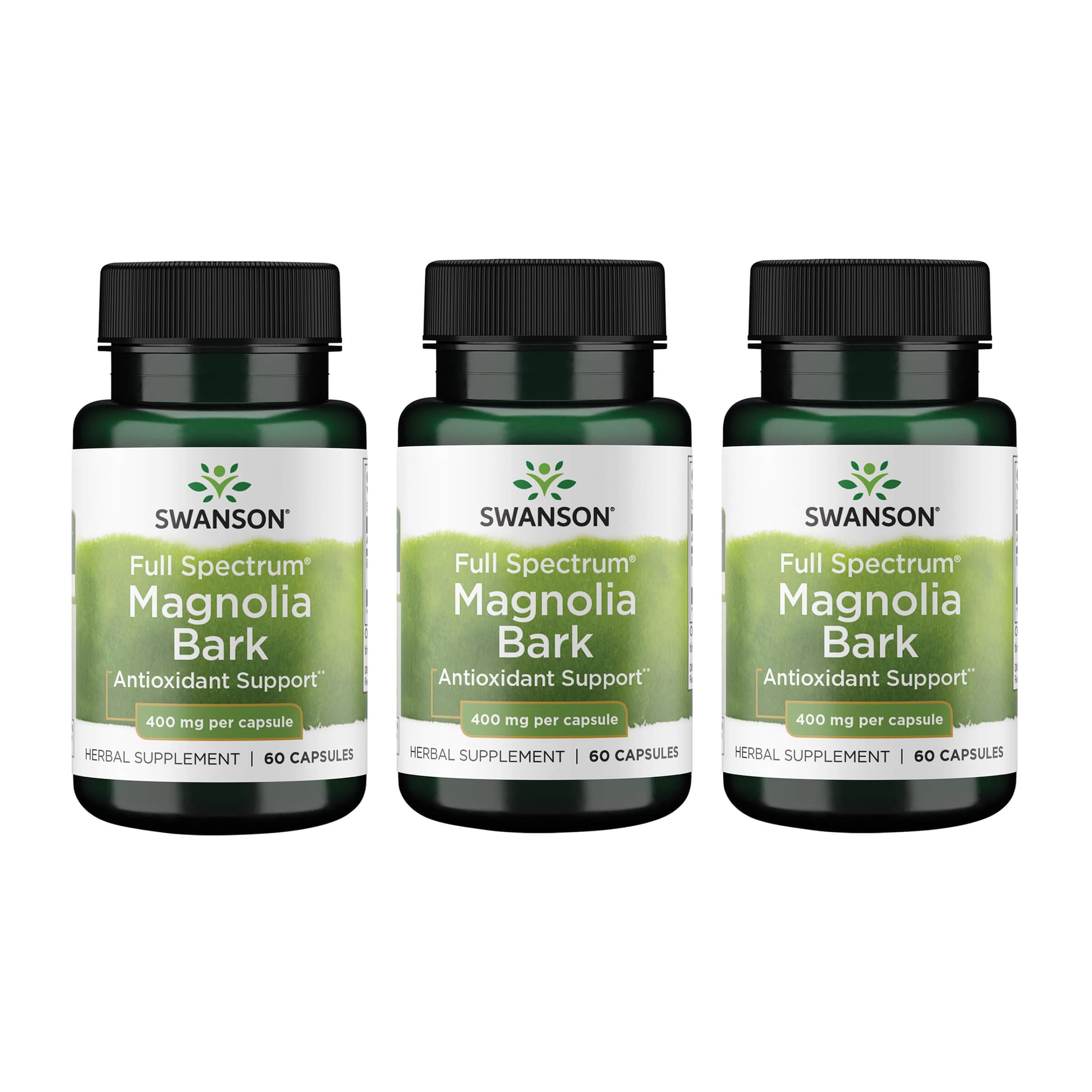 Swanson Magnolia Bark capsules ready for daily digestive support.