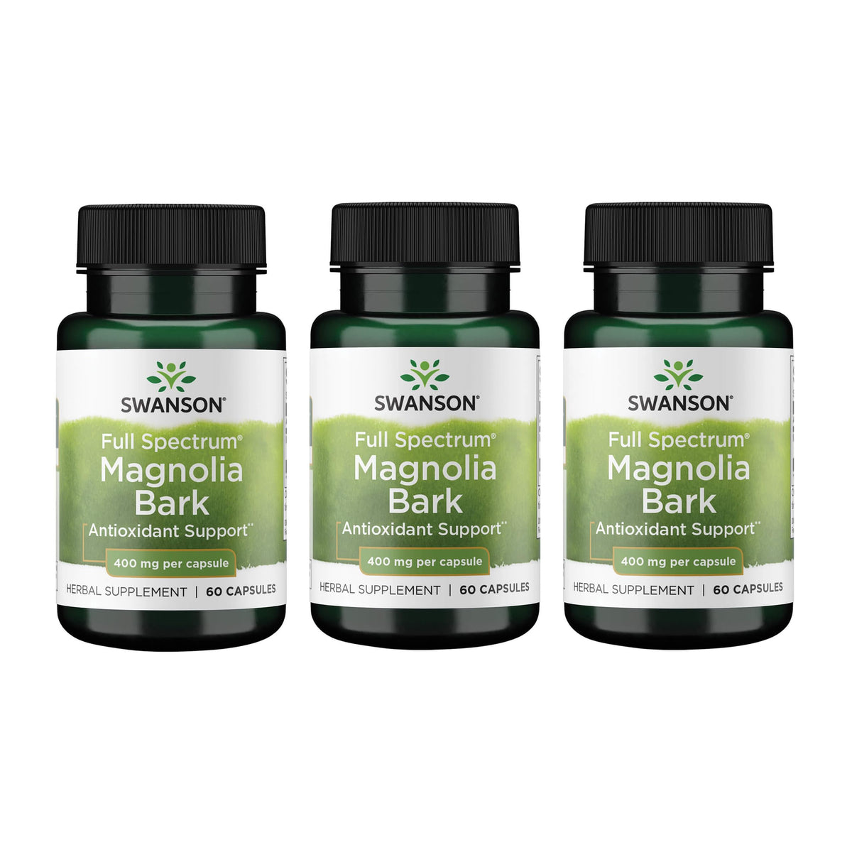 Swanson Magnolia Bark capsules ready for daily digestive support.