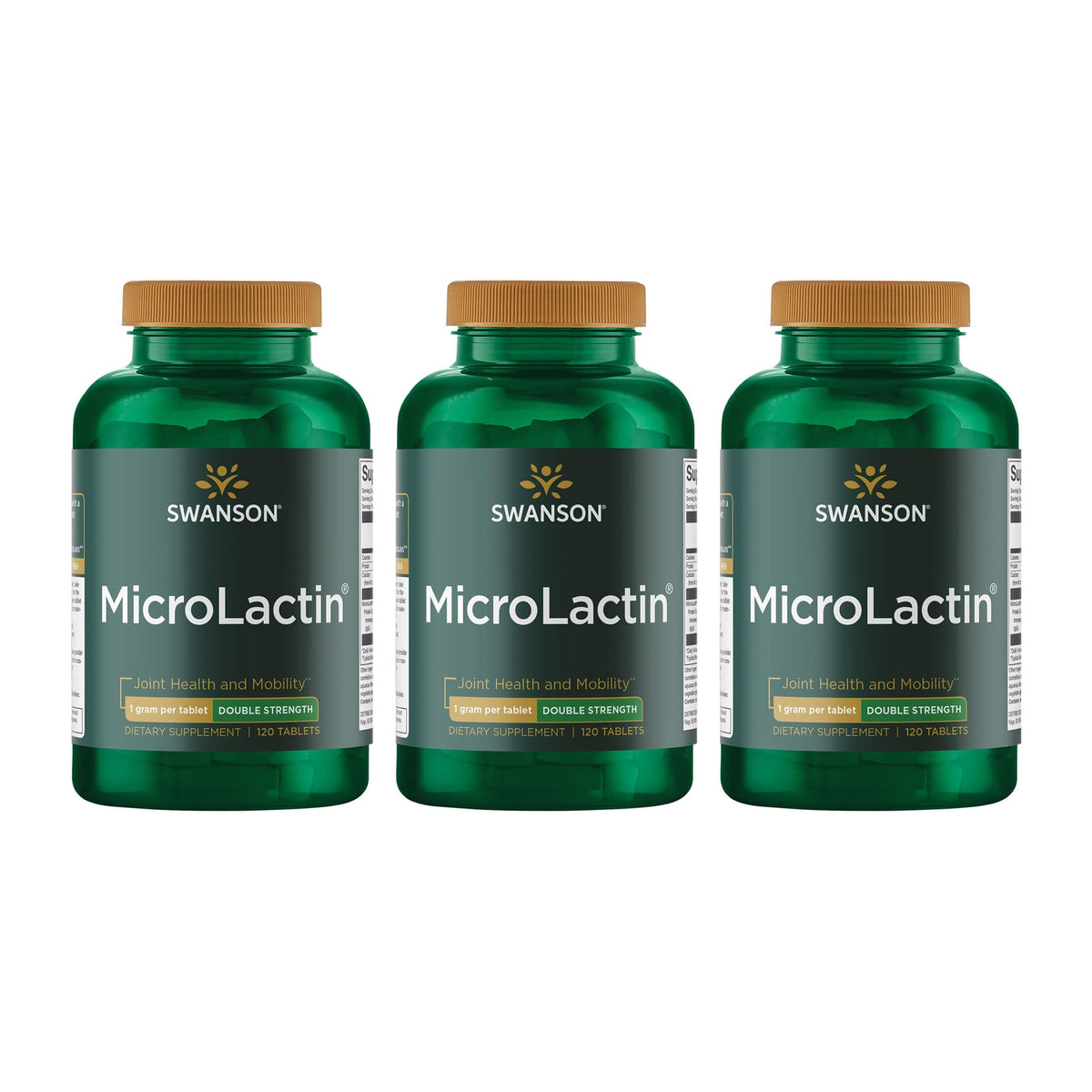 Swanson Microlactin 1000mg bottle front view supports daily joint comfort
