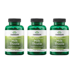 Swanson Milk Thistle bottle closeup showing 500 mg per serving for liver support