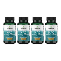 Swanson NAC bottle front view with 600 mg capsules for daily antioxidant support.