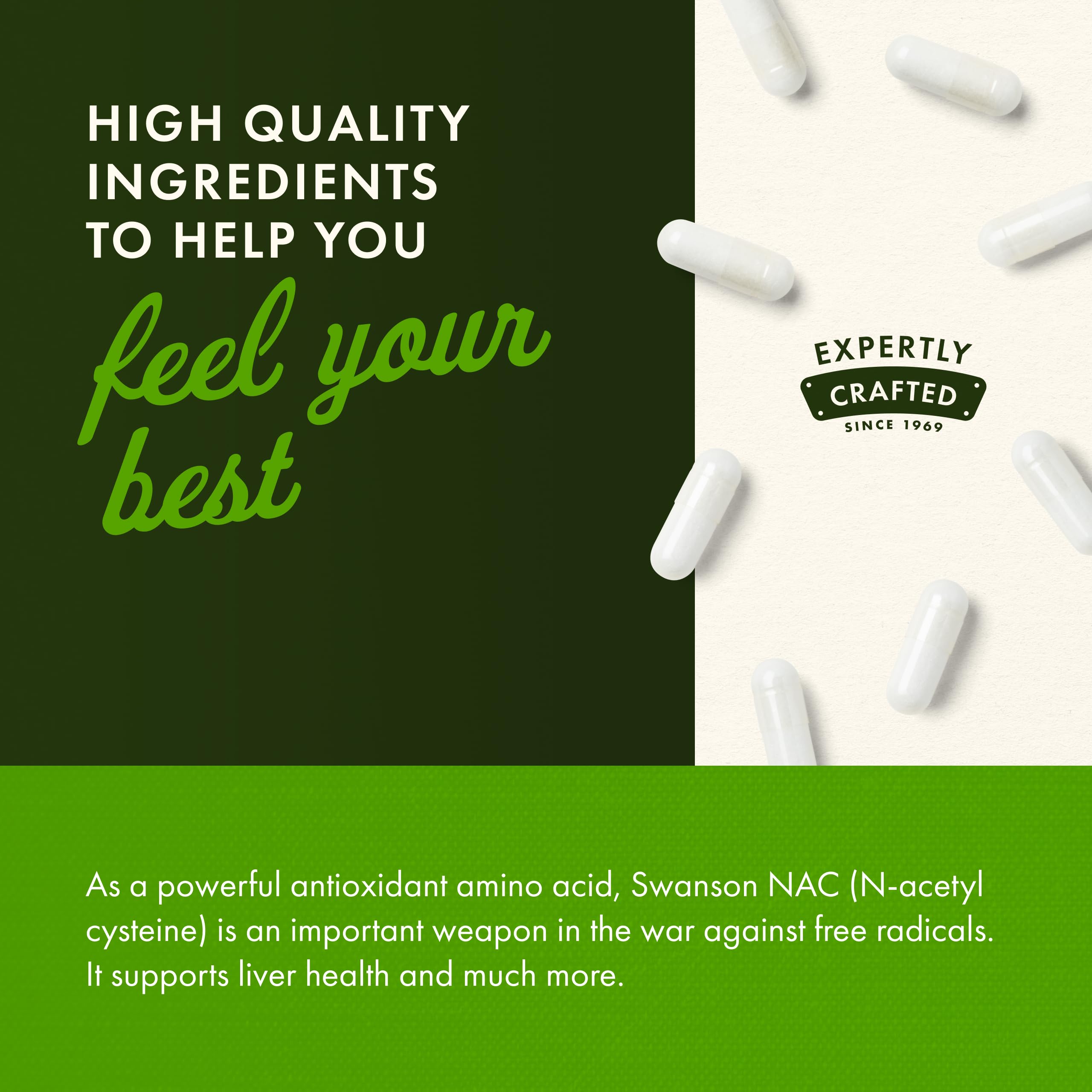 Swanson NAC bottle being opened for easy dosage with water.